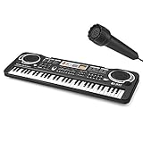 ROFAY 61 Keys Kid Toy Keyboard Piano, Portable Electronic Musical Instrument Multi-Function Keyboard Toy with Microphone for Kids Early Learning Educational Gift