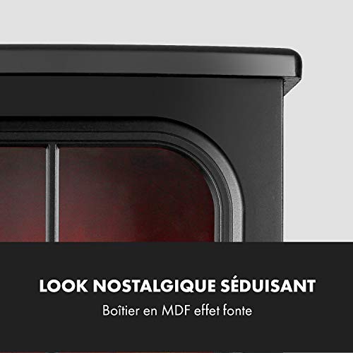 KLARSTEIN St. Moritz - Poele électrique Style Old School Charmant avec radiateur Chauffant intégré (Simulation de Flammes, luminosite reglable, 1800W) KLARSTEIN St. Moritz - Poele électrique Style Old School Charmant avec radiateur Chauffant intégré (Simulation de Flammes, luminosite reglable, 1800W)