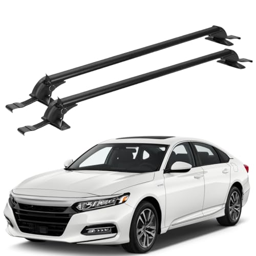 Aerodynamic lockable aluminum cross bars for Honda Accord without roof rails