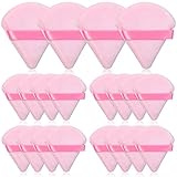 Thrilez 20pcs Triangle Powder Puff, Loose Powder Puffs Makeup Puff for Face Powder, Setting Powder Puff for Make Up, Face Puff Pads for Press Powder, Sponge Powder Applicator for Face and Eye (Pink)
