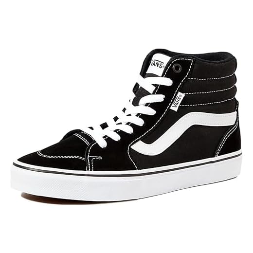 Vans Femme Filmore Hi Basket, (Suede/Canvas) Black/White, 40 EU