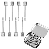 Gelindo 12 Pack Ball Pump Inflation Needles with Tin Container Storage Box, US Standard Air Pump Inflating Needles for Basketball, Baseball, Soccer Ball, Volleyball