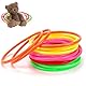 NAROSEBE 15 Stück Aktivitätsringe Ringwurfspiel Plastik Wurfringe Spiel Toss Ringe Mehrfarbig Koordinationsringe Fussball für Ringe Werfen Spiel, Kinder Target Übungsspiele (15.2 cm)