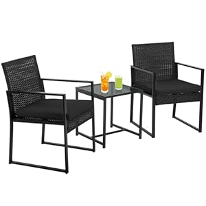 PayLessHere 3-Piece Rattan Wicker B...