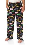 Ajuste estándar para hombre Marvel Pantalones de dormir cl sicos del sal n del pijama del logotipo del c mic para los hombres, Negro, 3X-Large
