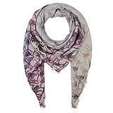 Größe: 140 x 140 cm CODELLO Damen Tuch, Halstuch, Soft und glänzend  Limitiert  90% Modal, 10% Kaschmir  140 x 140 cm