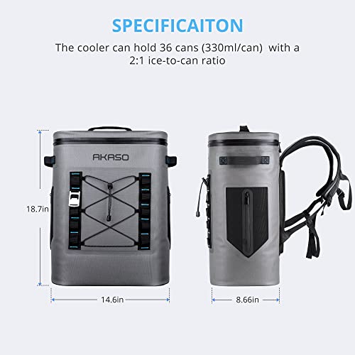 AKASO Insulated 36-Can Cooler Backpack #TOP26