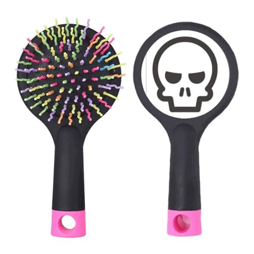 Brosse à cheveux démêlante à coussin d'air motif squelette