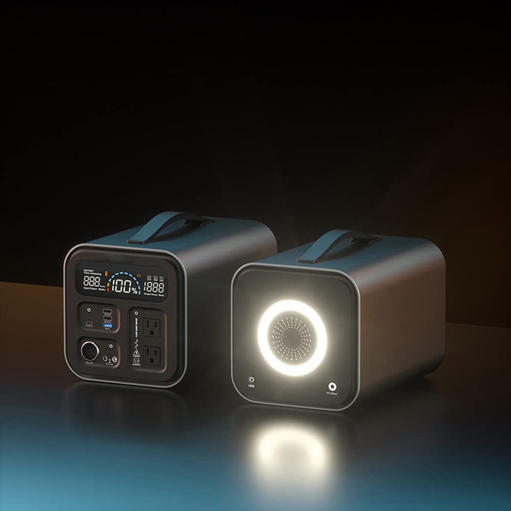 Generatore Esterno Centrale Elettrica Portatile 1100Wh Generatore Solare Onda Sinusoidale Pura Alimentatore di Emergenza con CA/CC/USB e PD per Viaggi in Campeggio all'Aperto