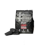 Char-Griller Lump Charcoal, All Natural Hardwood Charcoal for BBQ, Compatible with All Barrel, Kamado, Kettle and Charcoal Grills, 1 Pack, 10LB