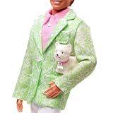 Barbie "Sugar's Daddy" Lalka Ken w pastelowym garniturze z psem - edycja limitowana The Movie Doll (ekskluzywna), HPK06