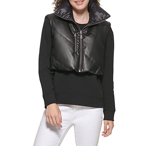 Dkny Women's Warm Edge Cropped Sportswear Vest, Black, X-Large #TOP29