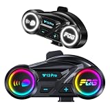 2 Pezzi Interfono Moto Bluetooth 6.0 Casco Moto Auricolare Casco Moto