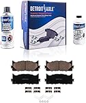 Detroit Axle - Front Ceramic Pads w/Hardware, Brake Cleaner Fluid Kit for Toyota Camry Lexus ES350 Lexus ES300h - See Fitment