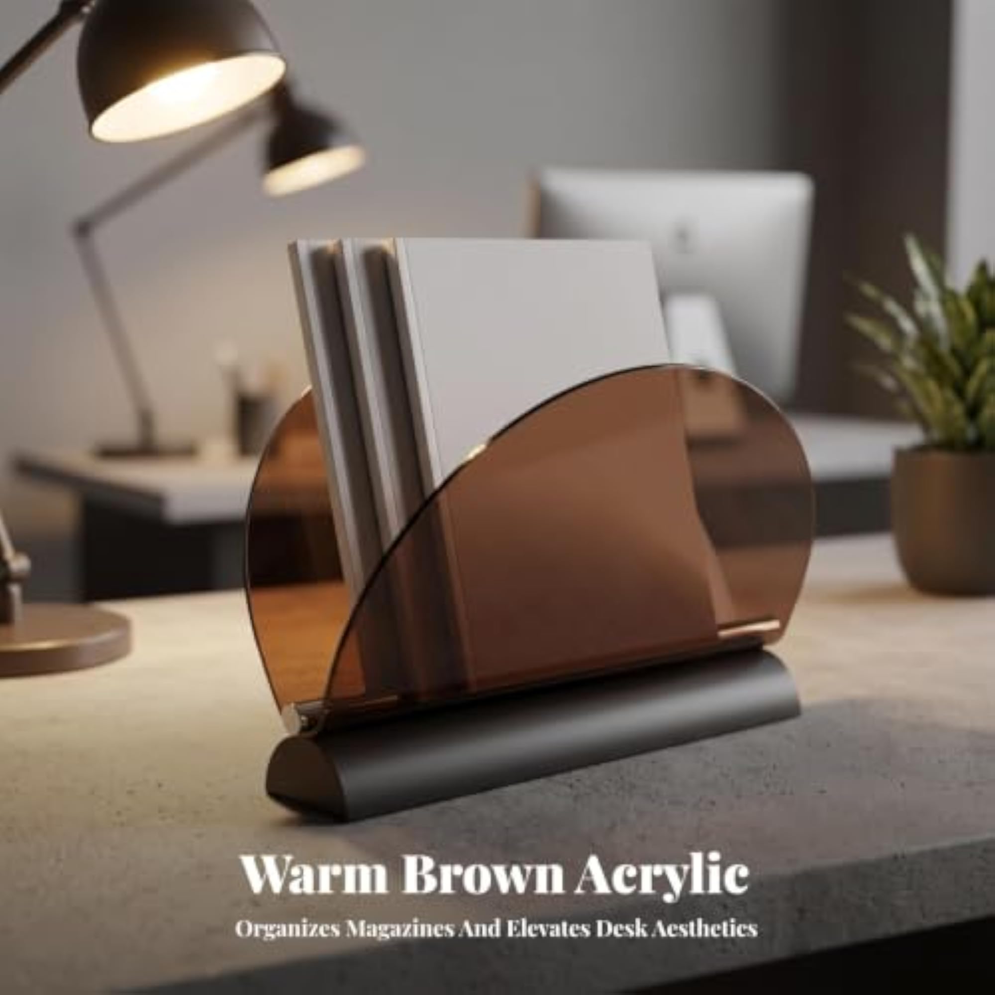 Translucent Acrylic Magazine Rack, Modern Design