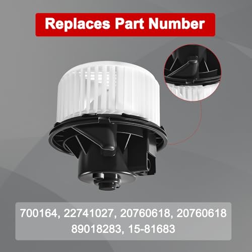 Image of AC Heater Blower Motor with Fan Compatible with Chevy for Suburban 1500 07-14 for Tahoe for Sierra 1500 /2500 HD for Yukon for Escalade HVAC Blower Motor, Replace 700164, 22741027, 15-81683