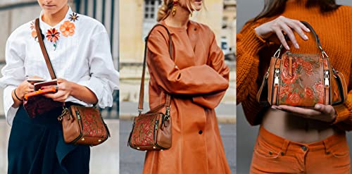 Image of LETEULO Crossbody Bag for Women Top Handle Tote Purses Vintage Satchels Handbag
