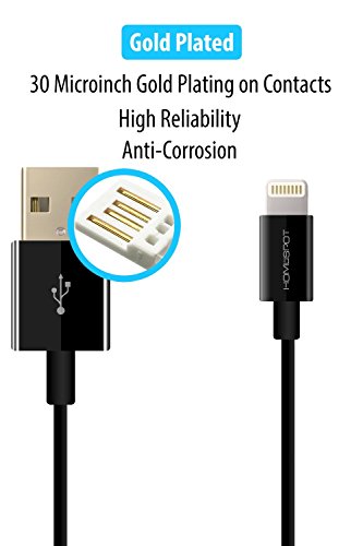 Homespot 8Pin Cable Fast Charging Usb Power Charge & Sync Cable Cord For Smartphones & Tablets Black 1 Pack #TOP1