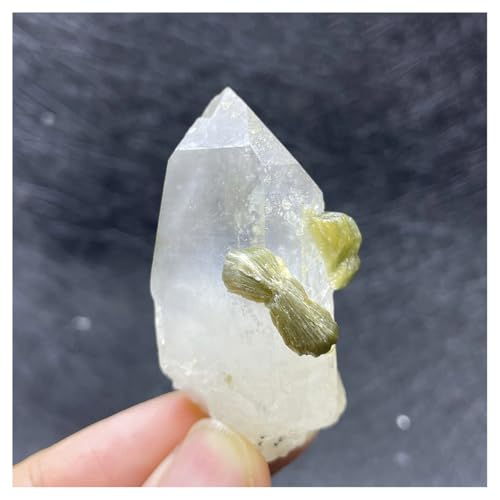 Piedra natural de cuarzo transparente con mineral negro puro 2