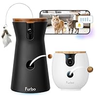 Furbo 360° Cat Camera + Mini 360° Cam [New Subscription Required at Setup] 2-Camera Bundle Nanny Subscription: Cat Safety Alerts, Pet Camera with Speaker, Phone App & Night Vision