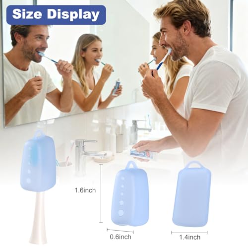 Serqd 6 Pack Silicone Toothbrush Covers, Travel Toothbrush Head Caps for Manual and Electric Toothbrushes, Breathable Hygienic Toothbrush Protector to Keep Toothbrush Fresh and Clean