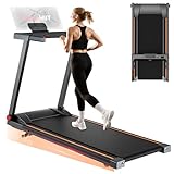 Superun Treadmills for Home Foldable with 5% Incline,12km/h,100x42cm Running Area,136KG Capacity Folding Treadmill,3.0HP Motor Running Machines for Home with APP Control, HIIT & MIIT Program