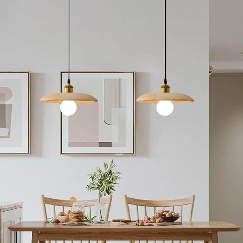 Lámpara colgante de madera estilo vintage para crear un ambiente acogedor en tu isla de cocina 5