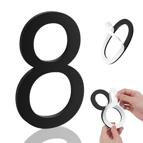 Image of 5 Inch House Numbers, Self-adhesive for Outside Mailbox House Number (8)