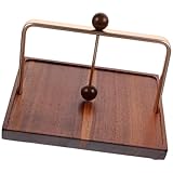 Angoily Servilletero de Mesa Cuadrado de Madera y Metal, Dispensador de Servilletas Gran Capacidad para Cocina, Restaurante y Cafetería, Organizador de Servilletas Decorativo y Práctico