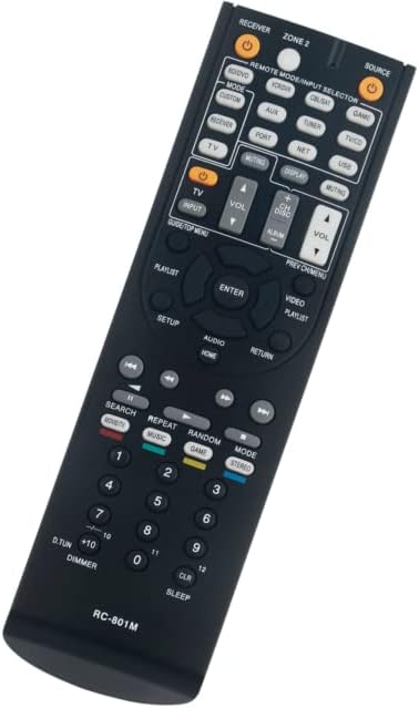 Replacement Remote Control Replace for TV/Audio/Projector RC-801M for Onkyo AV Receiver HT-RC3120 TX-NR509 HT-R648