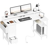 Yaheetech Scrivania Angolare con Cassetti, 140×68 cm