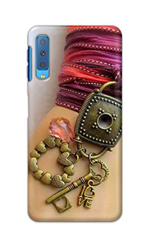 Image of Girl Hand with Keychain Hard Back Case Cover for Samsung Galaxy A7 (2018), SM-A750F /DS, SM-A750G, SM-A750FN /DS Back Cover -(J5) VNS2228