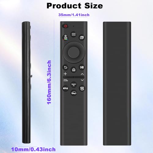 Universal für Samsung Smart TV Fernbedienung, Ersatz Fernbedienung für Samsung TV, Ersatzfernbedienung mit Schnellzugriffstasten für Sam-Sung QLED OLED 4K 8K TV-Serien