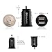 Cable Matters 2-Pack 10W 2A Flush Mount Mini Dual USB Car Charger with Smart Charging Chipset for iPhone 16/15 Pro Max Plus, Samsung Galaxy S23, S23 Ultra, Google Pixel 7a, Pixel 7 Pro, and More