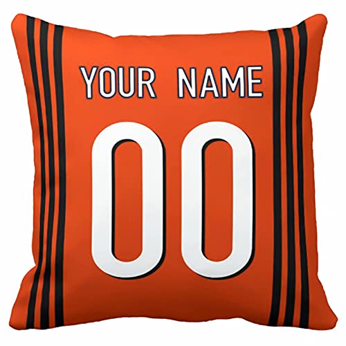 Image of ANTKING Cincinnati Throw Pillow with Custom Name and Number Personalized Gift for Men Women Boys