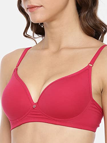Image of Macrowoman W-Series Half Cup Padded Non Wired Bra (MW1301 Rose Pink 36B)