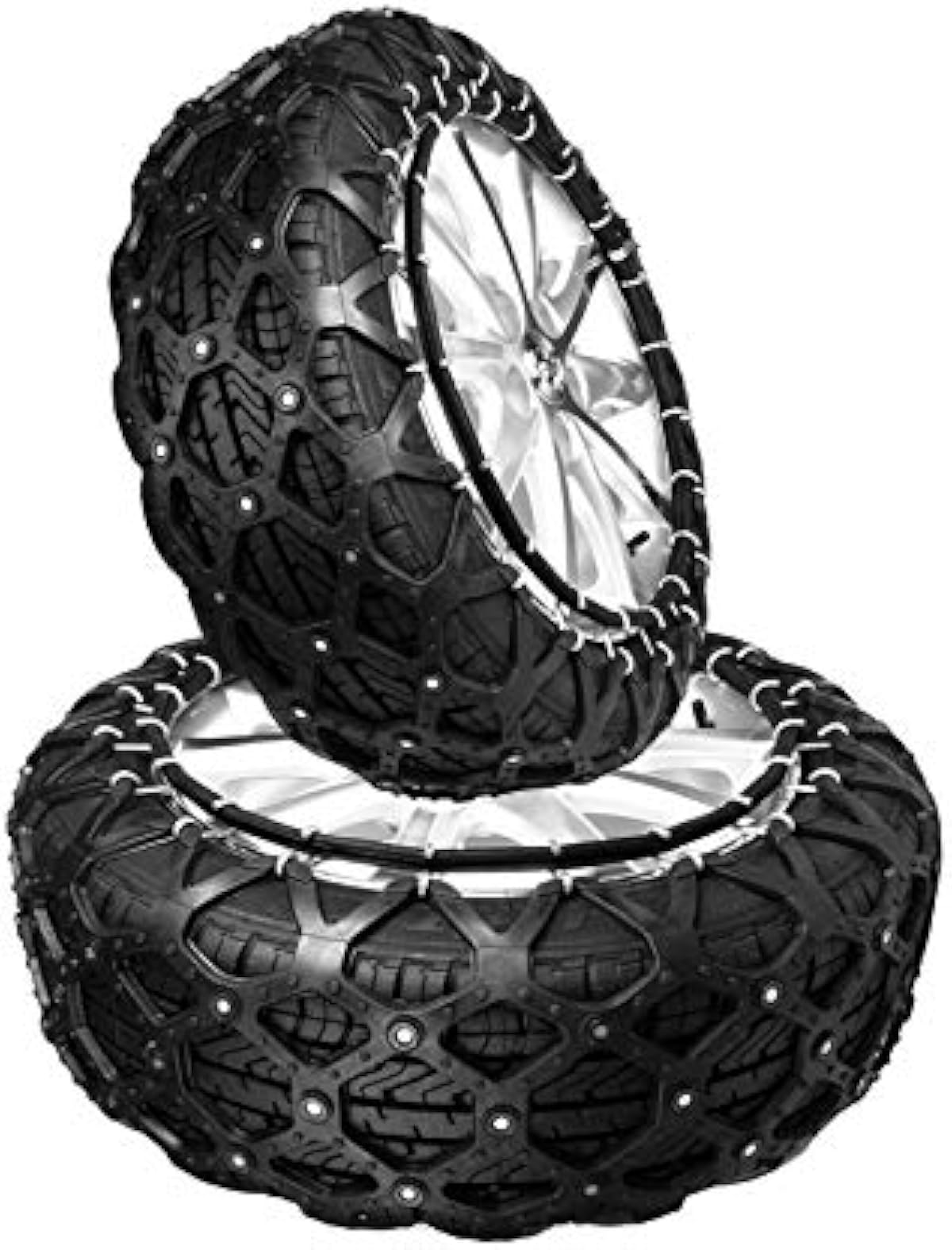 格安価格 スノーチェーン タイヤチェーン 非金属タイヤチェーン 滑り止めチェーン 車用 スノーチェーン ホイールチェーン プラスチック 軽自動車用 チェーン 簡単装着 車両移動不要 ゴムバンド不要 ジャッキアップ不要 アイスバーン 雪道 凍結 スリップ 坂登り 泥地