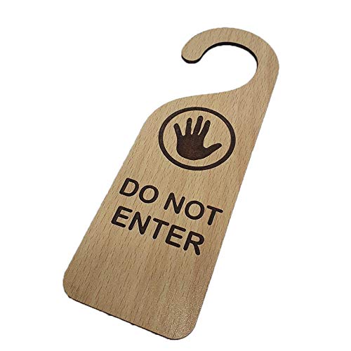 Do Not Enter Wooden Door Hanger Sign
