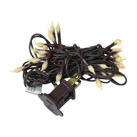 CWI Gifts 50 Count Silicone Lights, Mini, Brown cord with amber silicone dipped teeny lights Cover