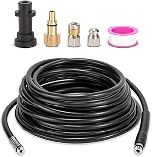 10M High Pressure Washer Drain Pipe Hose Cleaning Kit, with Jet Nozzle and Rotating Jet Nozzle for Karcher K2 - K7 Series and LAVOR Pressure Washer, Very Suitable for Drain Blockage and Cleaning