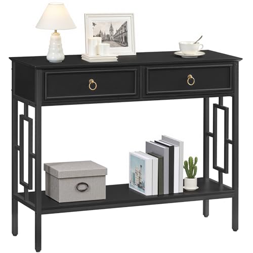 Console Table with 2 Drawers and Storage Shelf