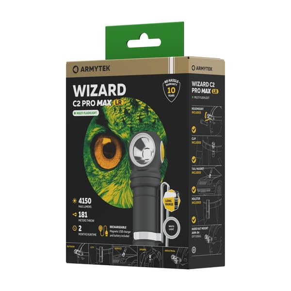 Lampe de poche puissante Armytek Wizard C2 Pro Max LR 151 g White - 5