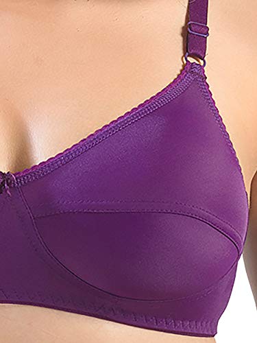 Image of SONARI Womens Cotton Everyday Bra | Non Padded, Wire Free, Comfortable Bra with Seamed Cups | Medium Coverage, Hook and Eye Closure for Everyday Wear | Adjustable Strap for a Customized Fit - Loreal