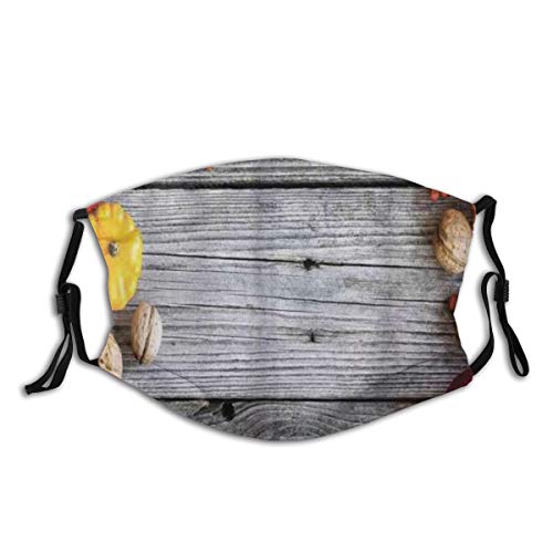 Preisvergleich Produktbild ADONINELP Personalisierte Moderne natürliche Gemüse Walnussholz rustikale Druckkunst Äpfel Schwarze Staubschutz, Wiederverwendbare und waschbare zum Laufen, Radfahren, Skifahren, Outdoor-Aktivitäten