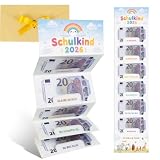Schulkind 2026 Geldgeschenk zum Schulanfang, Einschulungskarte mit Umschlag, Schulstart Geschenk mit 6 Fächern, Einschulung Karte für den ersten Schultag, Schuleinführung Mädchen Junge 1. Klasse