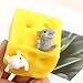 Peluche Juguete De Ratón Y Queso Sloth Hide and Seek Juguete para Aliviar El Estrés 2 Figuras Blandas Y Bloque De Queso para Combatir El Estrés Juguetes De Regalo
