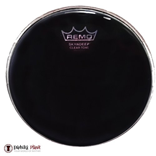 DA-4387-SD-SC053 Darbuka Derisi Dx Serisi Skyndeep ClearTone 8.75inc 38inc Collar Crimped Hoop Black Smoke Desenli