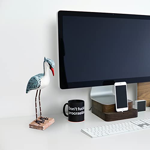 Evinis Wooden Seagull Figurine, 2 Pcs Hand Painted Nautical Sea Bird Statue Coastal Beach Home Decor Rustic Vintage Creative Indoor Art For Table Desk Office Bird Decor #TOP5