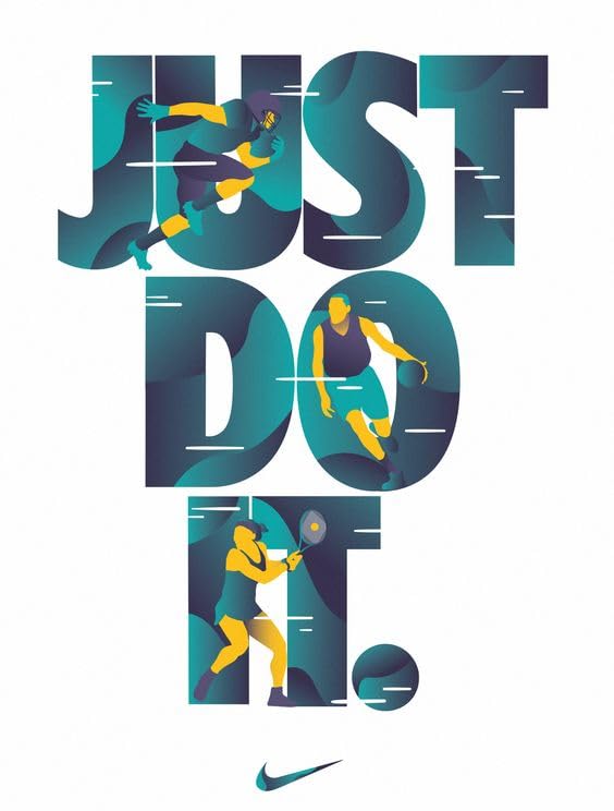 GenericNike JUST DO IT Poster 300 GSM 12x18 Unframed Multicolor PROD - 881