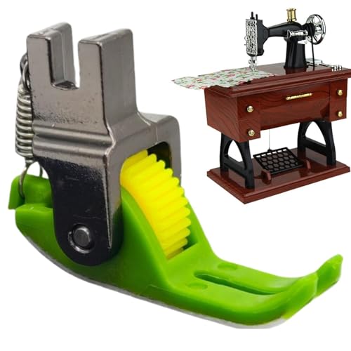 Roller Sewing Foot - Single Needle Walking Wheel Presser Accessory | Multifunctional Sewing Machine Attachment for Smooth Fabric